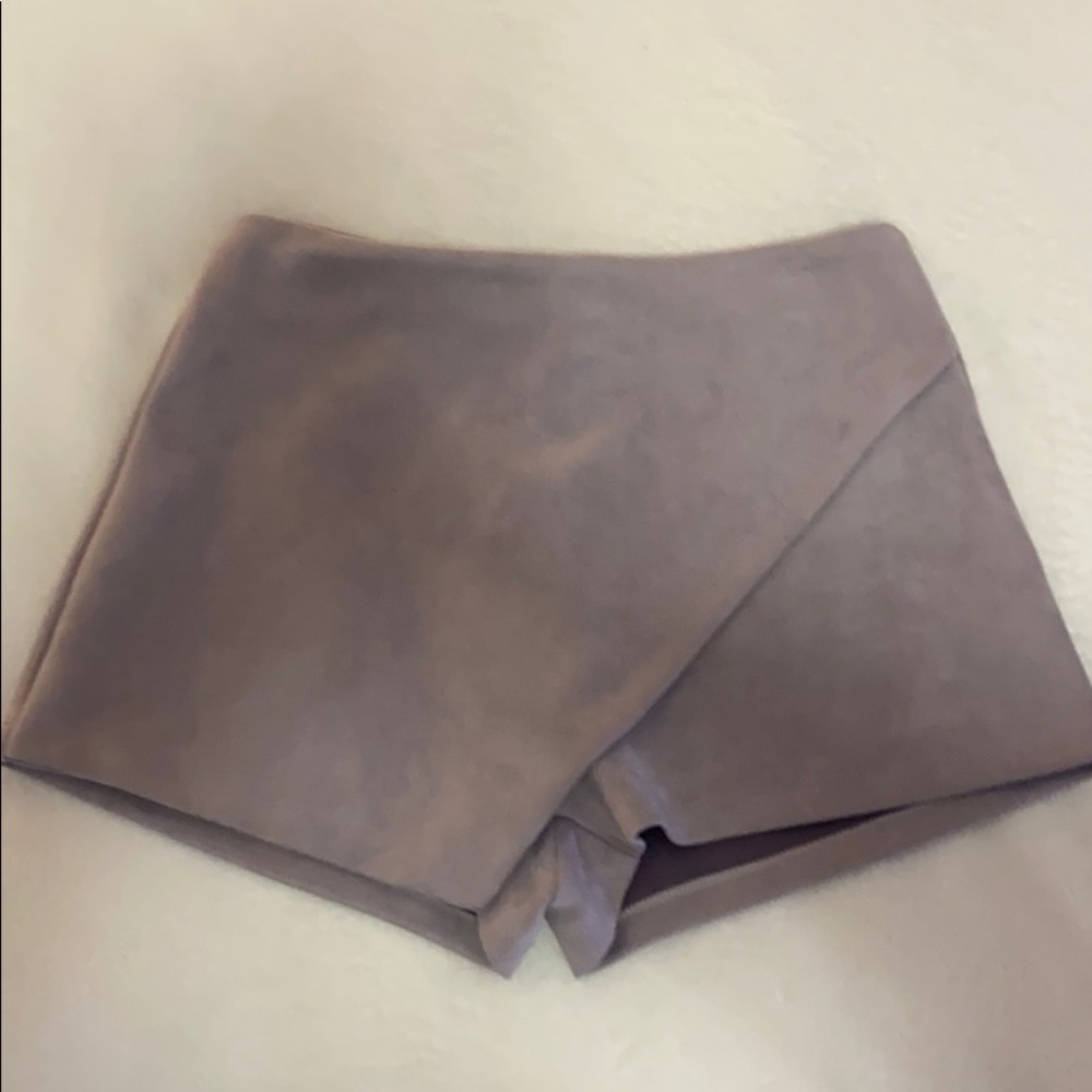 LF Lavender Suede Envelope Shorts